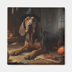 Bloodhound Pumpkins Halloween Beängstigend Magnet