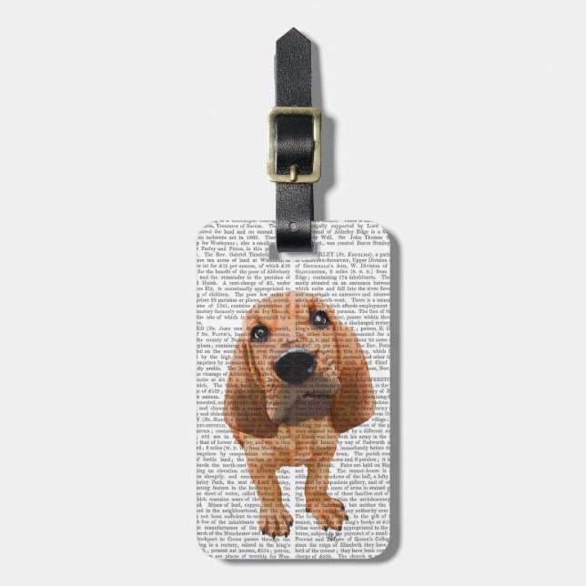 Bloodhound Puppy Gepäckanhänger (Vorderseite vertikal)