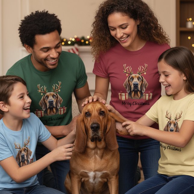 Bloodhound Reindeer T-Shirt (Von Creator hochgeladen)