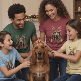 Bloodhound Reindeer T-Shirt