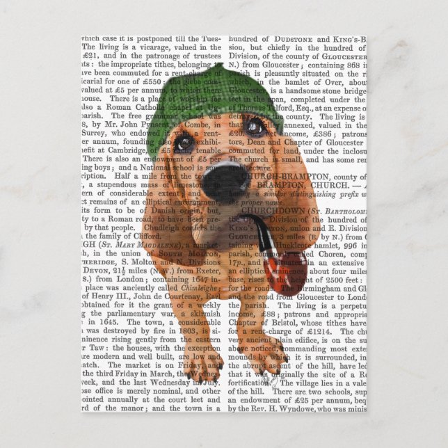 Bloodhound Sherlock Holmes 2 Postkarte (Vorderseite)