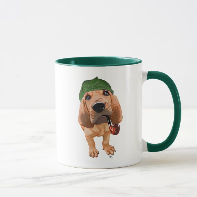 Bloodhound Sherlock Holmes 2 Tasse (Rechts)