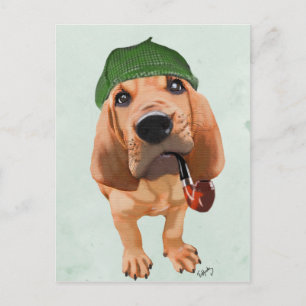 Bloodhound Sherlock Holmes Postkarte