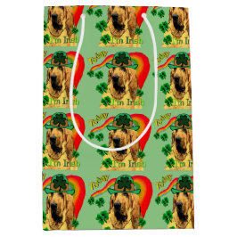Bloodhound St. Patricks Day Mittlere Geschenktüte