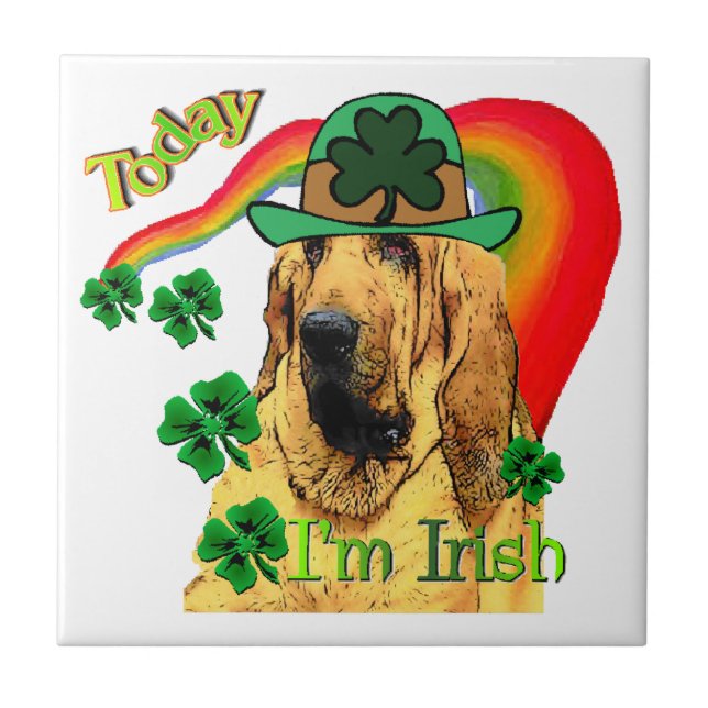 Bloodhound st Patricks Fliese (Vorderseite)