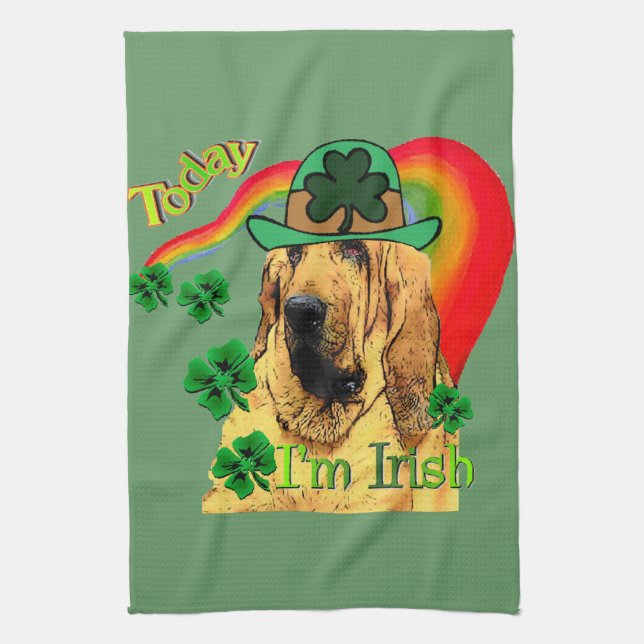 Bloodhound st Patricks Küchentuch (Vertikal)