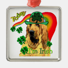 Bloodhound st Patricks Ornament Aus Metall