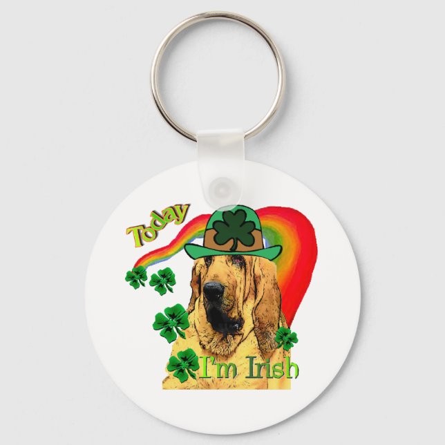 Bloodhound st Patricks Schlüsselanhänger (Vorderseite)
