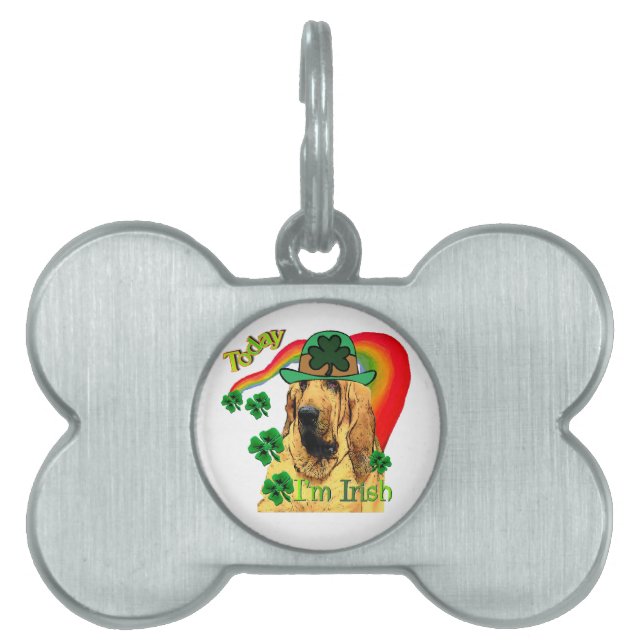 Bloodhound st Patricks Tiermarke (Vorderseite)