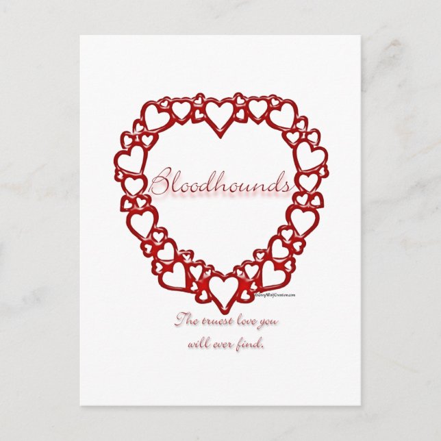 Bloodhound True Love Postkarte (Vorderseite)