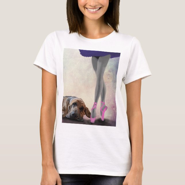 Bloodhound und Balletttänzer T-Shirt (Vorderseite)