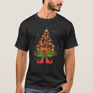 Bloodhound Weihnachtsbaum Lichter Funny Niedlich H T-Shirt