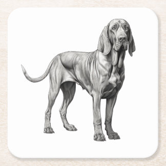 Bloodhounds Dog Artwork Rechteckiger Pappuntersetzer
