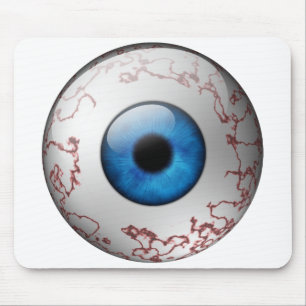 Bloodshot blauer Augapfel Mousepad