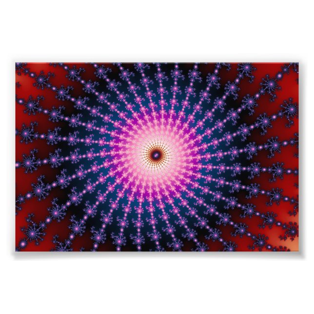 Bloodshot Fraktal Swirl Fotodruck (Vorne)