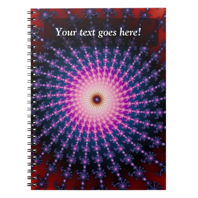 Bloodshot Fraktal Swirl Notizblock (Vorderseite)