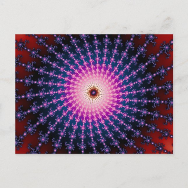 Bloodshot Fraktal Swirl Postkarte (Vorderseite)