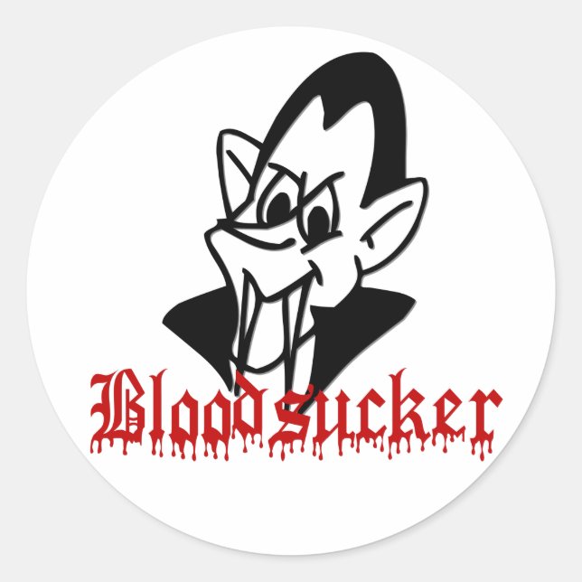 Bloodsucker Vampire Halloween Stickers (Vorderseite)