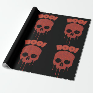 Bloody Boo Skull Halloween Geschenkpapier