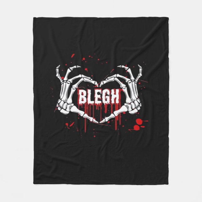 Bloody Breakdown, Skeleton Heart Handemo, Metalc Fleecedecke (Vorderseite)