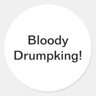 Bloody Drumpking! Jeff Hankamer Artjunkhaus Comic Runder Aufkleber