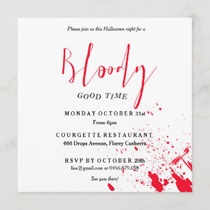 Bloody Gute Zeit Beängstigende Party Halloween Ein Einladung