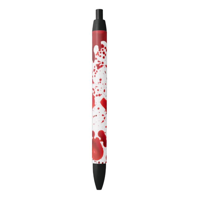 Bloody Halloween Black Ink Pen Kugelschreiber (Vorderseite Vertikal)