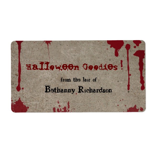 Bloody Halloween Kitchen Label (Vorne)