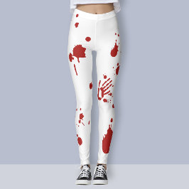 Bloody Hand Print Blood Spritzer Halloween-Kostüm Leggings