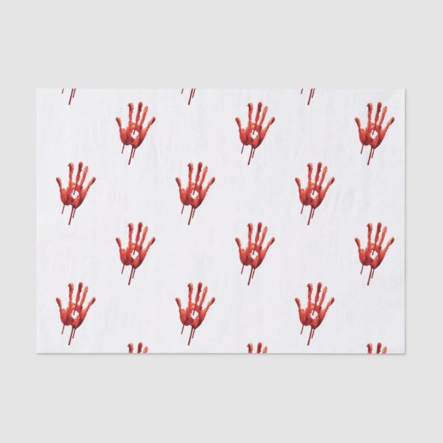 Bloody Hand Print Seidenpapier (Vorderseite)