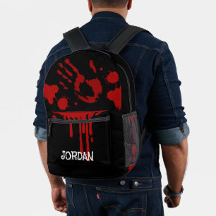 Bloody Handprint Blood Spritzer Bedruckter Rucksack