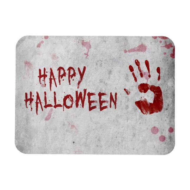 Bloody Handprint Halloween Magnet (Horizontal)