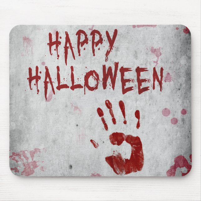 Bloody Handprint Halloween Mousepad (Vorne)