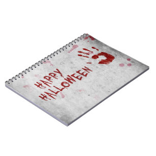 Bloody Handprint Halloween Notizblock