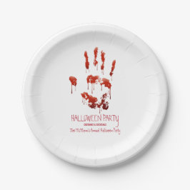 Bloody Handprint Halloween Paper Teller