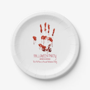 Bloody Handprint Halloween Paper Teller