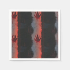 Bloody Handprint Halloween Serviette