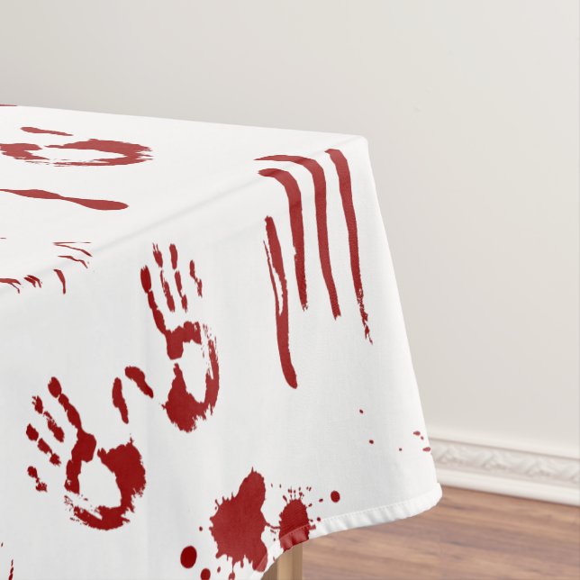 Bloody Handprints Blood Spatter Crime Scene Tischdecke (Beispiel)