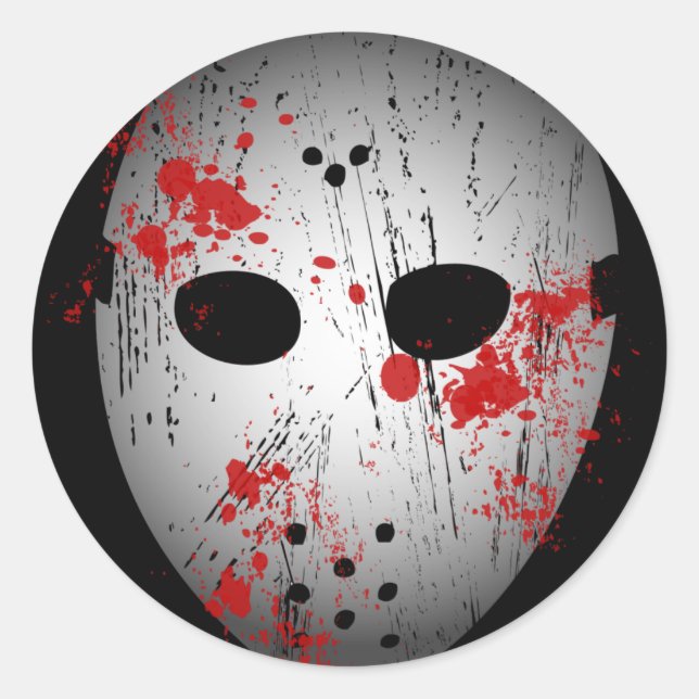 Bloody Hockey Mask Stickers (Vorderseite)