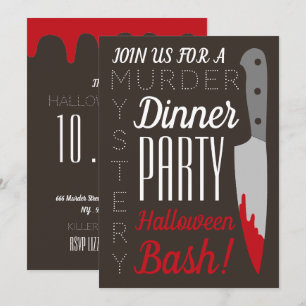 Bloody Knife, Mord Mystery Halloween-Party Einladung