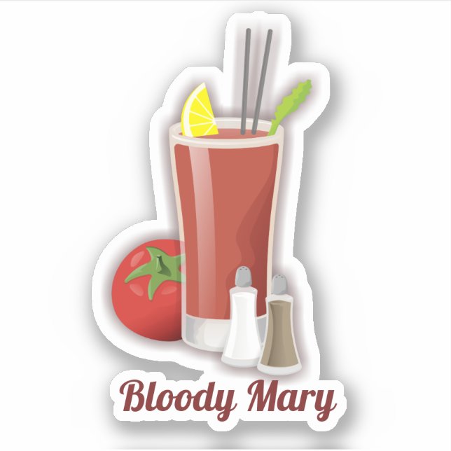 Bloody Mary Aufkleber (Vorderseite)