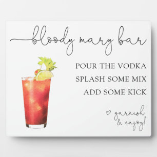Bloody Mary Bar Drink Sign Fotoplatte
