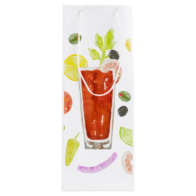 Bloody Mary Bar Gift Geschenktüte Für Weinflaschen (Vorderseite)