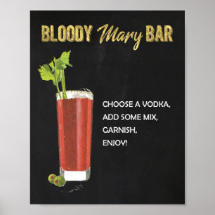 Bloody Mary Bar Sign Poster