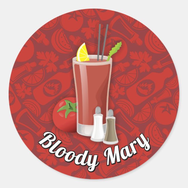 Bloody Mary Classic Round Sticker (Vorderseite)