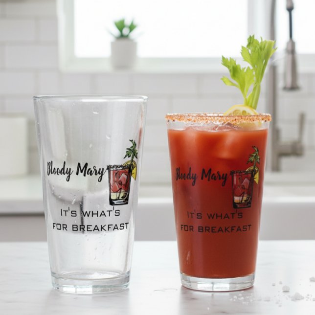 Bloody Mary Es ist was zum Frühstück Funny ist Glas (Von Creator hochgeladen)