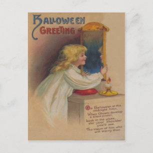 Bloody Mary Mirror Cute Little Girl Postkarte