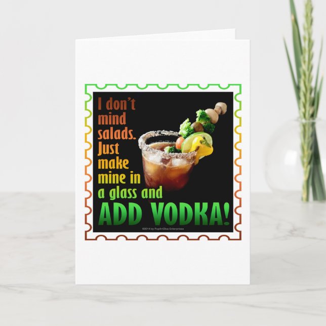 BLOODY MARY, MIT BOOZE AUFGELADEN KARTE (Vorderseite)