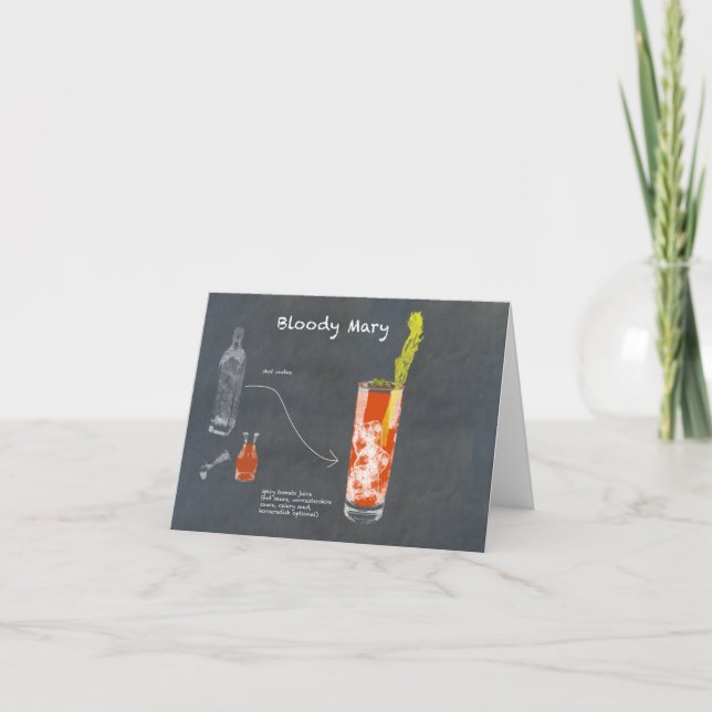 Bloody Mary Recipe Karte (Vorderseite)