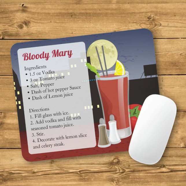 Bloody Mary Recipe Mousepad (Von Creator hochgeladen)